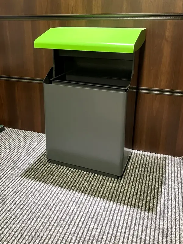 Урна для сміття металева 540×840 мм · сіро-зелена
