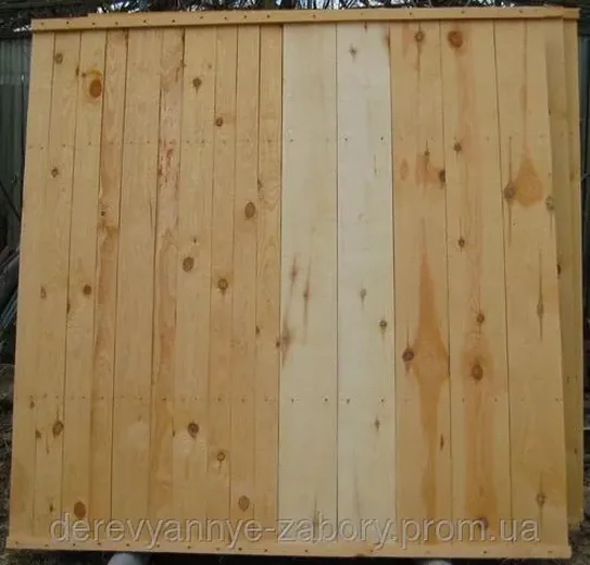 Секція штахетник суцільний 2,0×2,0 м — сира дошка